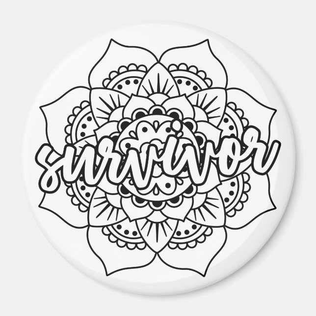Aimant Mandala, la survivante du cancer (Devant)