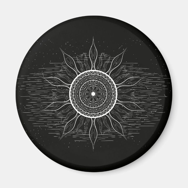 Aimant Mandala Soleil 2 (Devant)
