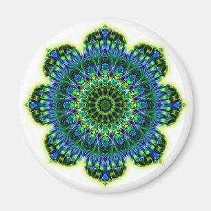 Aimant Mandala vert-bleu