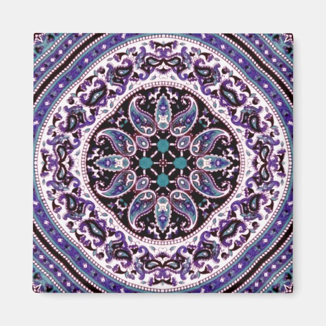 Aimant Mandala violet (Devant)