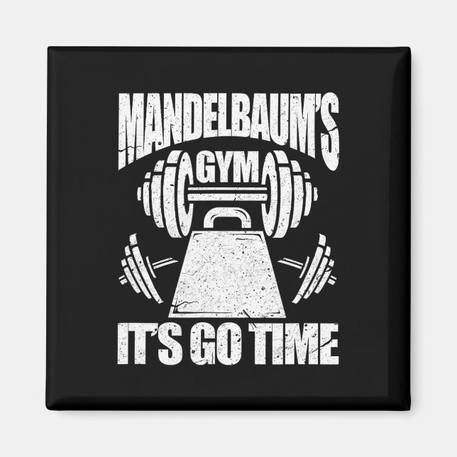 Aimant Mandelbaum's Gym Funny Bodybuilding Gym Workout Gi (Devant)