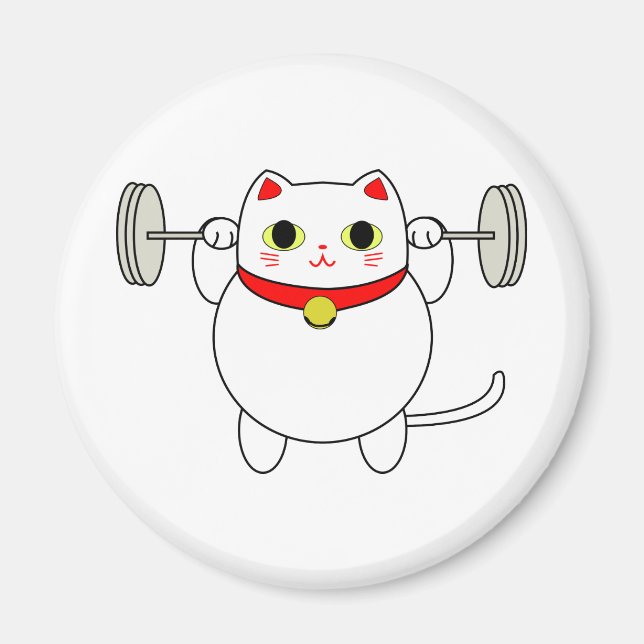 Aimant Maneki Neko Squatting Chat (Devant)