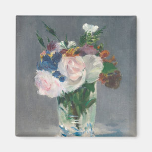 Aimant Manet Flowers dans un vase crystal, c.1882