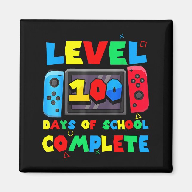 Aimant Manette de jeu niveau 100 jours d'école terminés  (Devant)