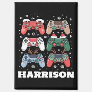 Aimant Manette de jeu personnalisée Santa pour joueur Noë