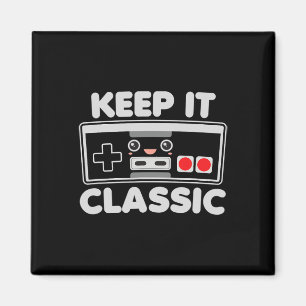 Aimant Manette de jeu vidéo Garde le clic humour 80 rétro