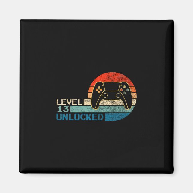 Aimant Manette de jeu vidéo niveau 13 débloqué Anniversai (Devant)