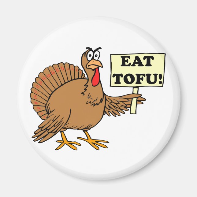 Aimant Mange du tofu (Devant)