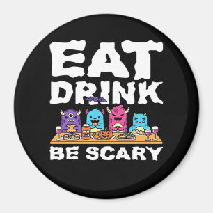 Aimant Manger Boire Être Effrayant Créatif Halloween Mons