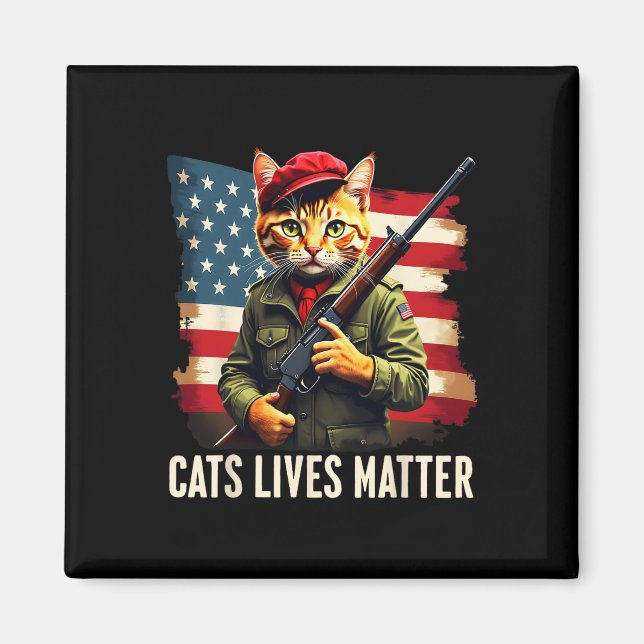 Aimant Manger des chats vit un problème drôle Donald Trum (Devant)