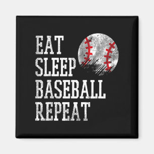 Aimant Manger Dormir Baseball Répéter Entraîneur Équipe J