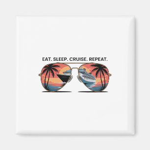 Aimant Manger Dormir Croisière Répéter Vacances Bateau Oc