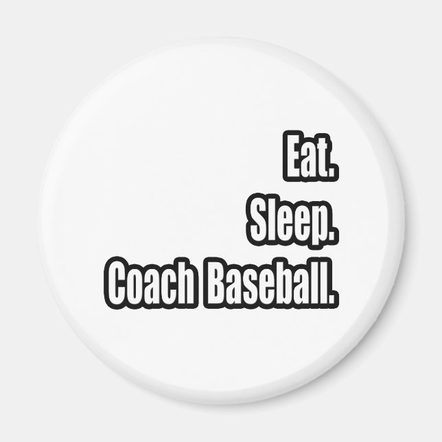 Aimant Manger. Dormir. Entraîner au baseball. (Devant)