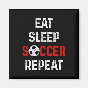 Aimant Manger Dormir Football Répéter Joueur de Football