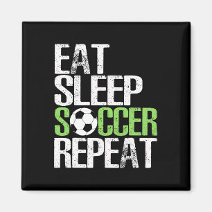 Aimant Manger Dormir Football Répéter Sport Cool Cadeau J