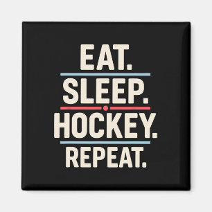 Aimant Manger Dormir Hockey Répéter Citation de joueur dr