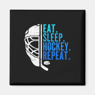 Aimant Manger Dormir Hockey Répéter Drôles Garçons Joueur