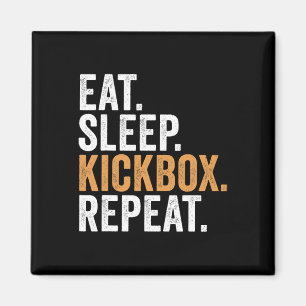 Aimant Manger Dormir Kickbox Répéter Drôle Kickboxing