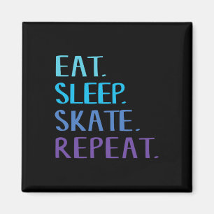 Aimant Manger Dormir Patiner Répéter - Tee pour patinage