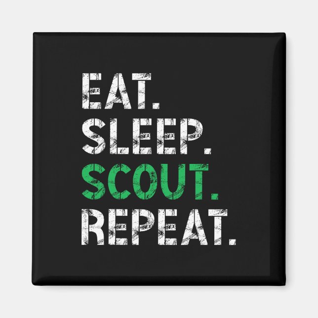 Aimant Manger Dormir Scout Répéter Drôle Scout Pour Femme (Devant)