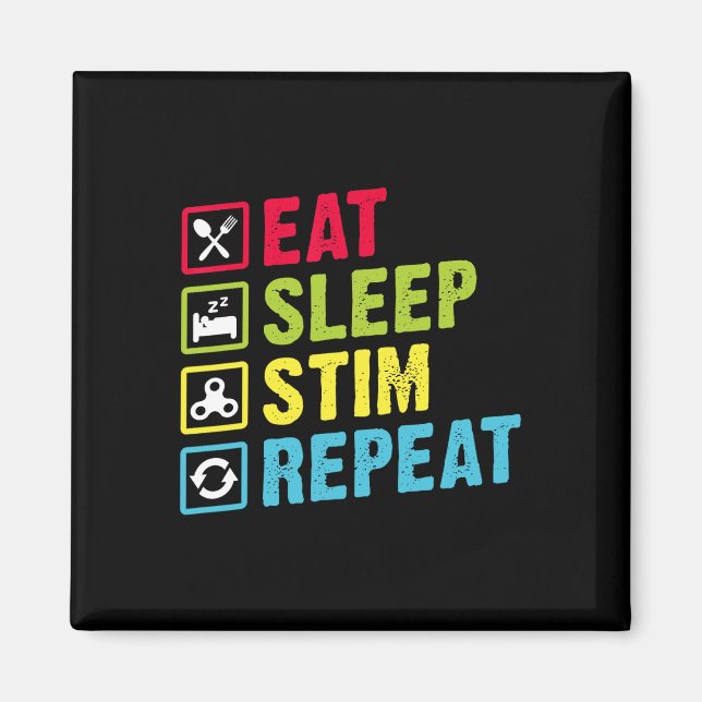 Aimant Manger Dormir Stim Répéter Sensibilisation à l'aut (Devant)