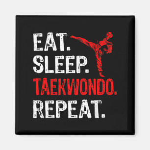 Aimant Manger Dormir Taekwondo Répéter Joueur de Taekwond