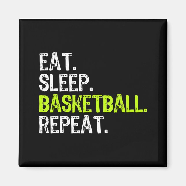 Aimant Manger Sleep Basketball Répéter Lecteur Fun Cool L (Devant)