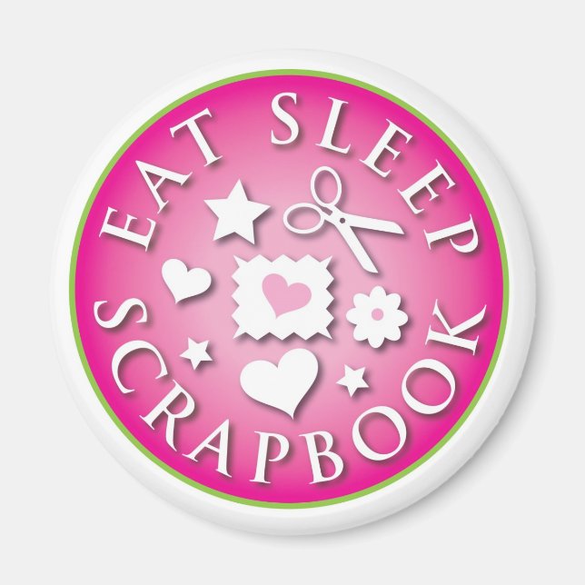 Aimant Manger Sleep Scrapbook (Devant)