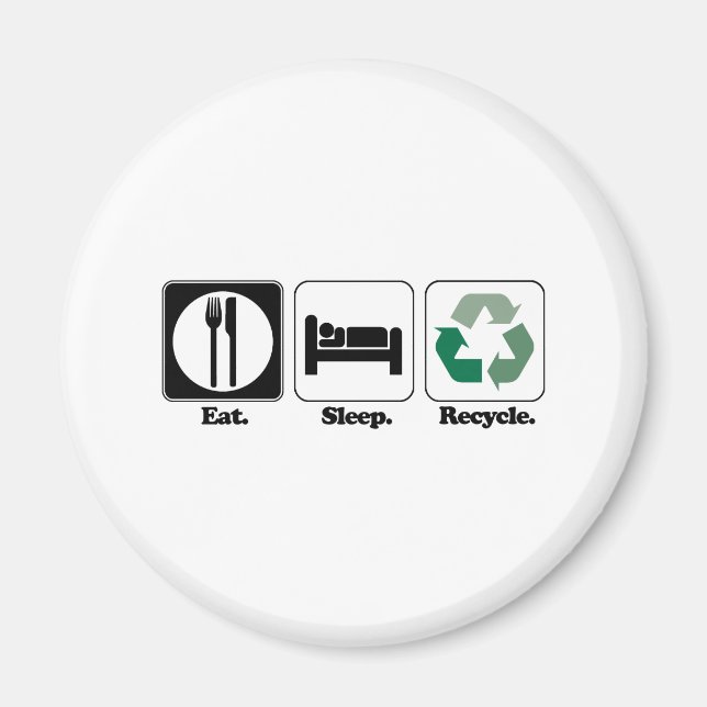Aimant manger sommeil recycler (Devant)
