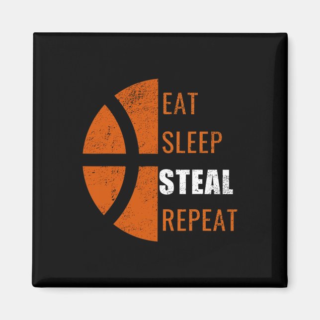 Aimant Manger Vapeur de sommeil Répéter Fun Basketball Ho (Devant)