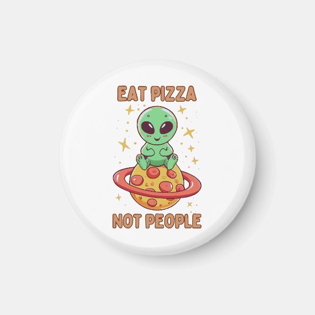 Aimant Mangez de la pizza pas des gens (Devant)
