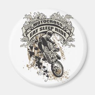 Aimant Mangez, dormez, montez le motocross