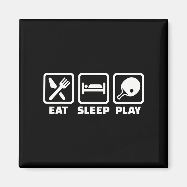 Aimant Mangez du ping-pong pour dormir (Devant)