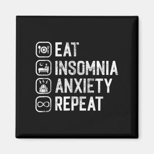 Aimant Mangez Insomnie Anxiété Répéter Drôle Cant Sleep A