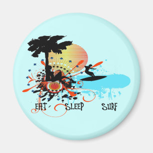 Aimant Mangez le surf de sommeil