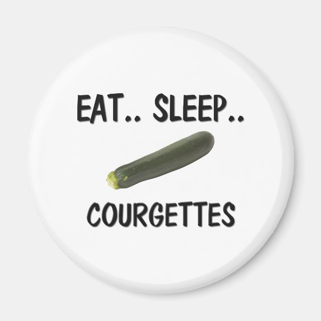 Aimant Mangez les COURGETTES du sommeil (Devant)