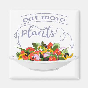 Aimant Mangez plus de plantes frais motivation salade let