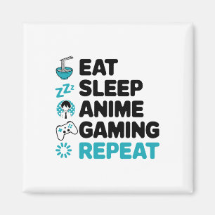 Aimant Mangez Sleep Anime Jeu Répéter Vidéo Joueur Anime
