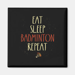 Aimant Mangez Sleep Badminton Répéter Shuttle Racket 1