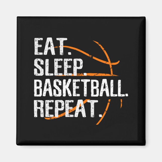 Aimant Mangez Sleep Basketball Répéter - Cadeau Pour Bask (Devant)
