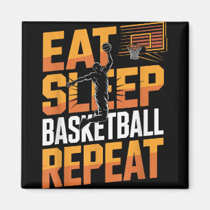 Aimant Mangez Sleep Basketball Répéter, Joueur, Garçons,