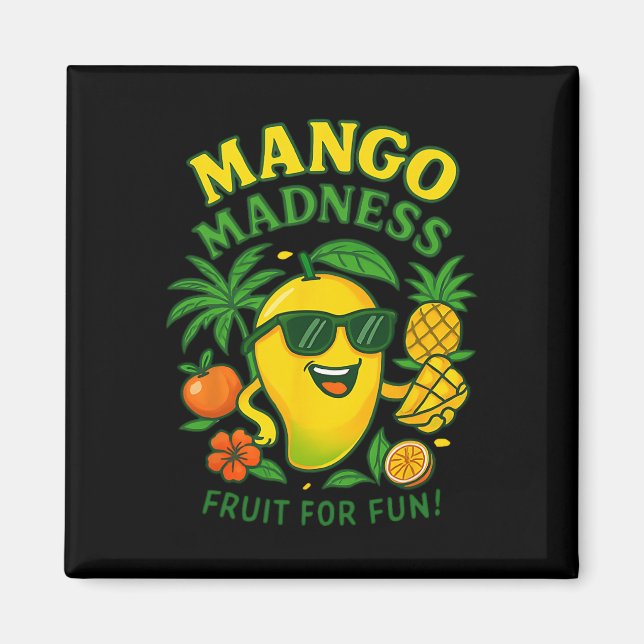 Aimant Mango drôle Fruit Mangues Vacances d'été Pour Enfa (Devant)