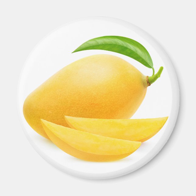 Aimant Mangue jaune coupée (Devant)