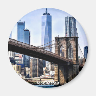 Aimant Manhattan, photo de la ville avec gratte-ciel