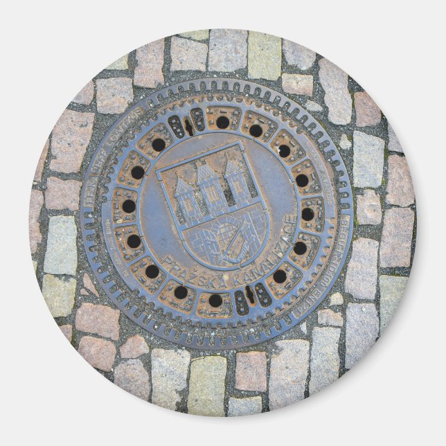 Aimant Manhole Cover, Château de Prague, République tchèq (Devant)