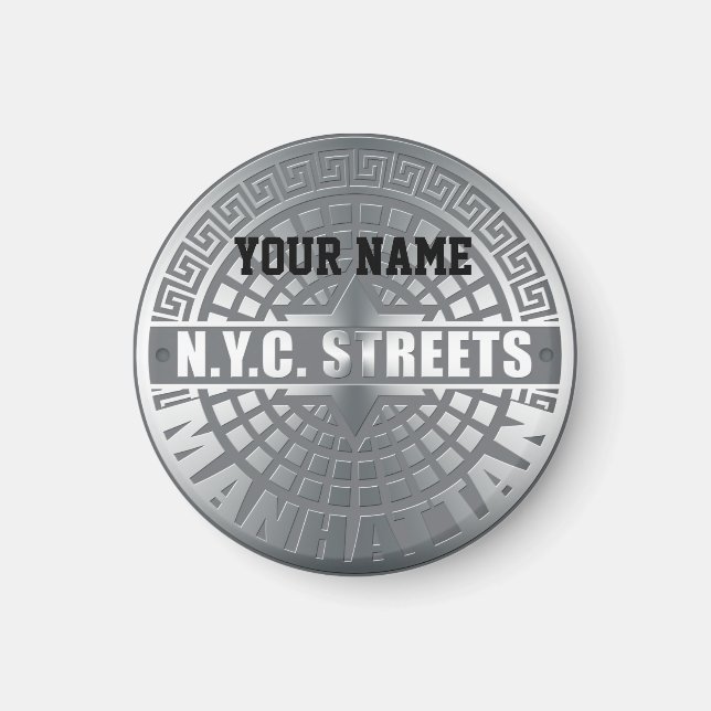 Aimant Manhole Covers Manhattan (Devant)