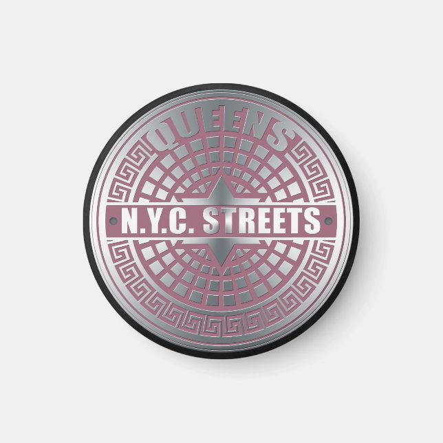 Aimant Manhole Covers Queens (Devant)