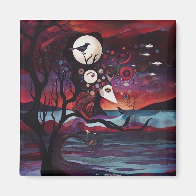 Aimant Manifeste intention Occult Dark Witchy AI Art (Devant)
