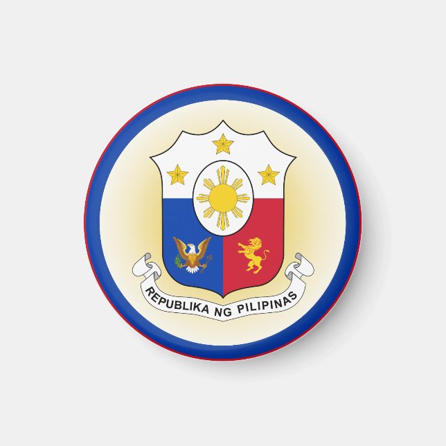 Aimant Manteau des Philippines forme de cercle (Devant)