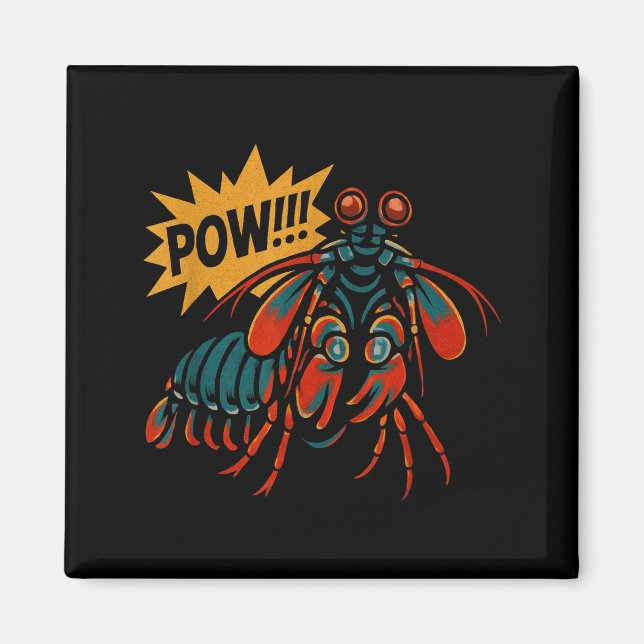 Aimant Mantis Shrimp W Punch Funny Ocean Animal  (Devant)